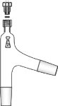 Adapter, Three-Way, 75-Degree Sidearm, w/ Threaded Joint on Top